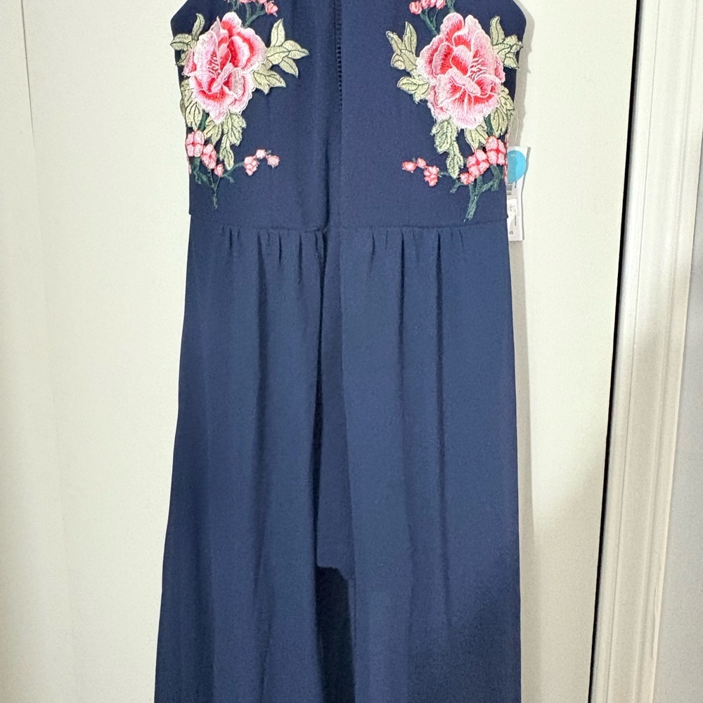 Stylish Navy Blue Sleeveless Jumpsuit - Picture 3 of 14